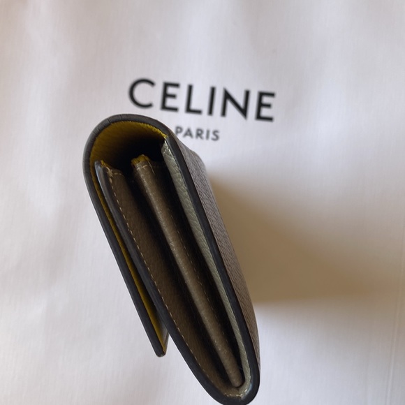 Celine Long Wallet Double Snap Taupe Brown Near Excellent Condition Authentic - Picture 4 of 15